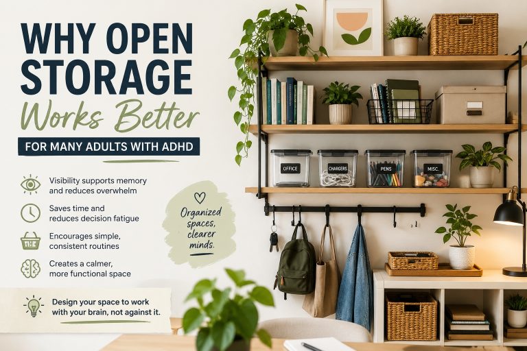 Why Open Storage Works Better for Many Adults with ADHD