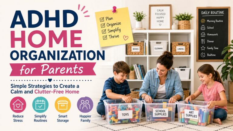 ADHD Home Organization for Parents: Simple Strategies to Create a Calm and Clutter-Free Home